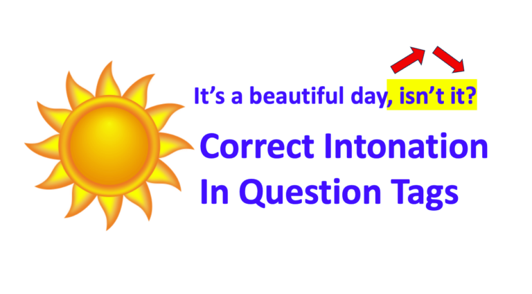 Using question tags with correct intonation