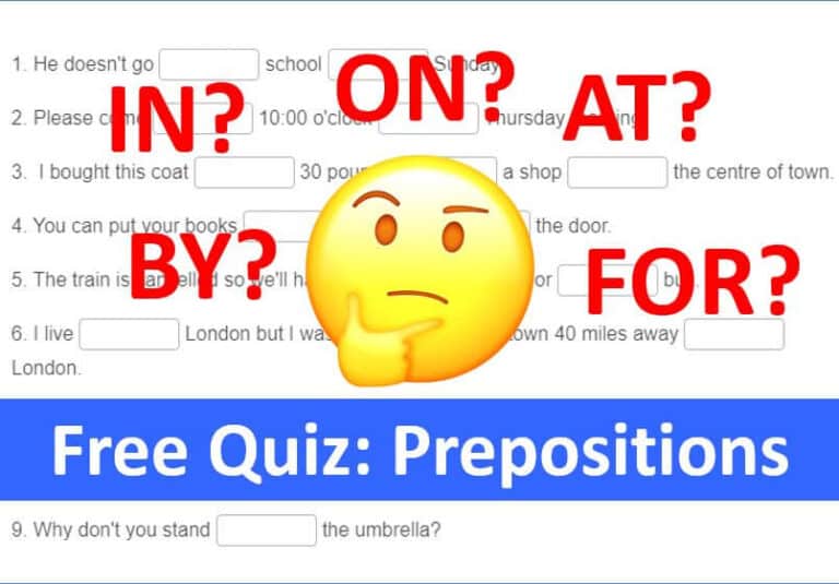 English Prepositions – Take This Free Quiz