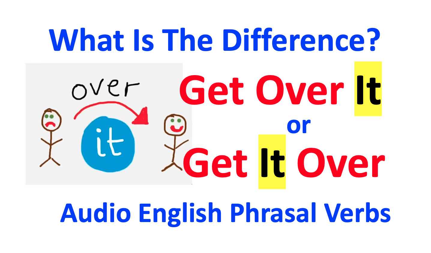 Get Over It or Get It Over - what is the difference between these two phrasal verbs?