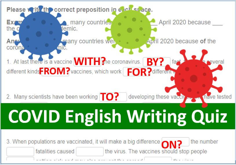 English Writing Quiz  About The Coronavirus